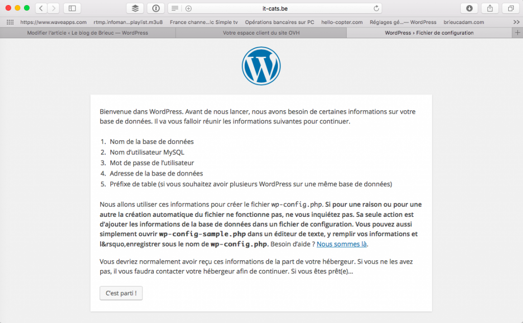 Configuration WordPress